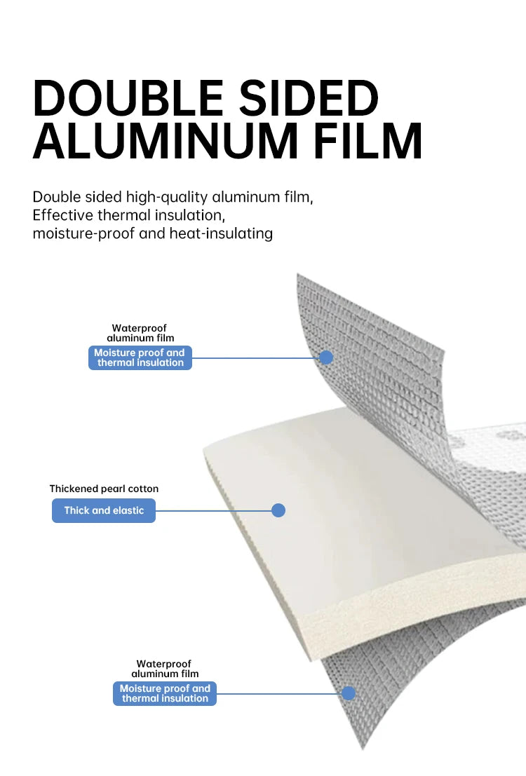 Waterproof Camping Mat - Double-Sided Aluminum Film Beach Blanket for Outdoor Picnic, Tent Floor & Portable Moisture-Proof Pad