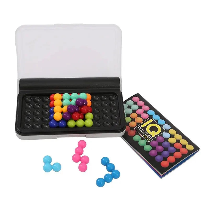 120 Challenges IQ 3D Puzzle Board Game - Classic Pyramid Plate Pearl Logical Mind for Children - Montessori Toys Gifts
