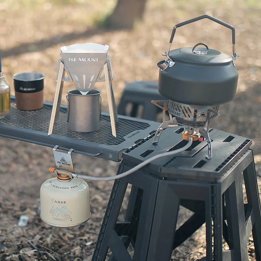 Stainless Steel Gas Canister Hook - Camping Table Stove Tank Hanger Organizer for Outdoor Cooking