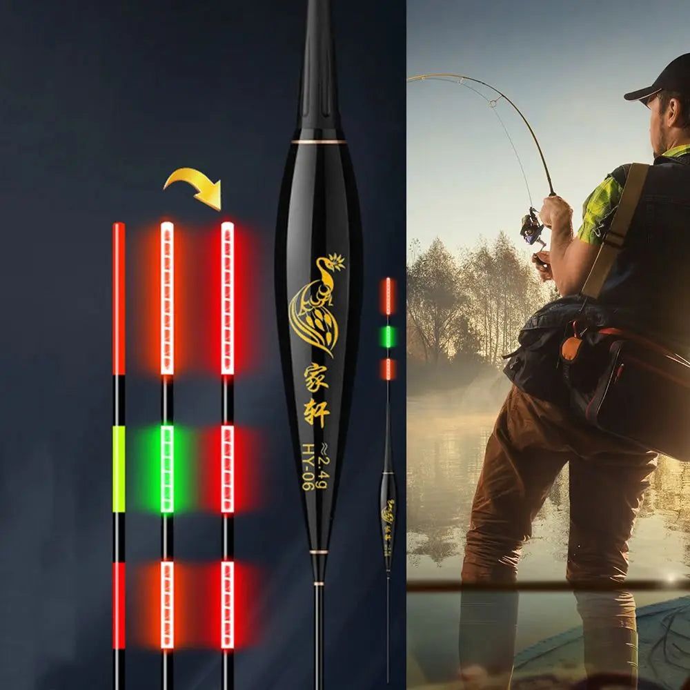LED Fishing Float with Gravity Sensor - Night Fishing Strobe Light with Long Tail and High Sensitivity Buoy