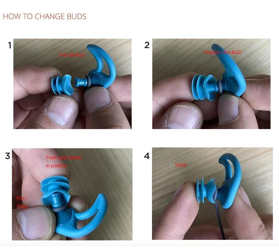 Universal-Fit Waterproof Ear Plugs with Sound Transmission - Swimming Surfing Diving Water Sports Accessories with Lanyard