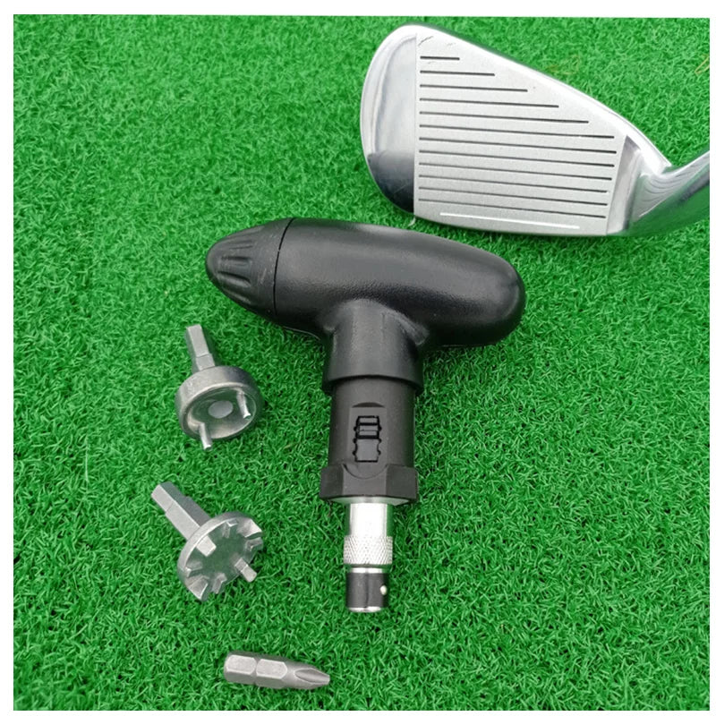 Professional Golf Spike Wrench - Black Ratcheting Remover Tool for Golf Shoe Spikes - Durable Adjustable Golf Accessory