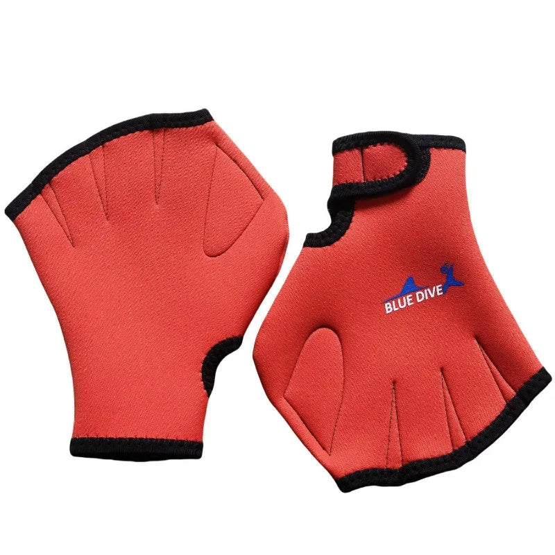 Swimming Training Webbed Gloves - Water Resistance Paddles for Aquatic Diving and Fitness