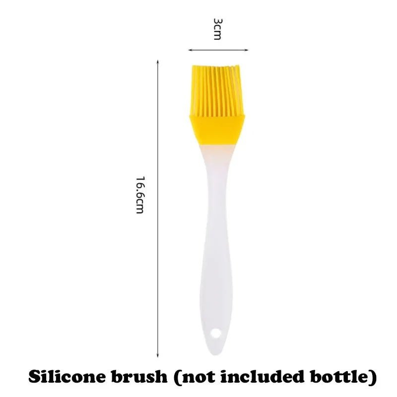 Multi-Size Oil Spray Bottle Set (200ml/300ml/500ml) - BBQ Cooking Olive Oil Sprayer for Kitchen Baking, Empty Refillable Vinegar Bottle with Oil Brush