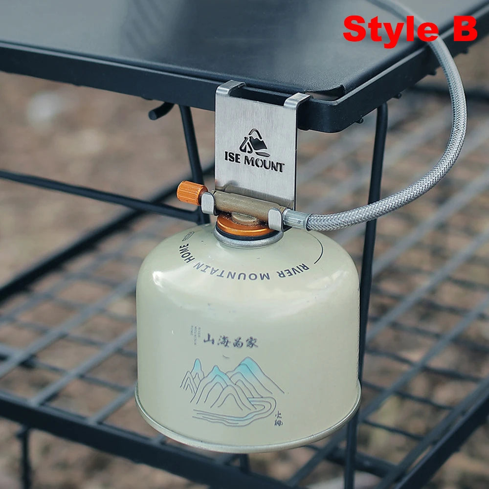 Stainless Steel Gas Canister Hook - Camping Table Stove Tank Hanger Organizer for Outdoor Cooking