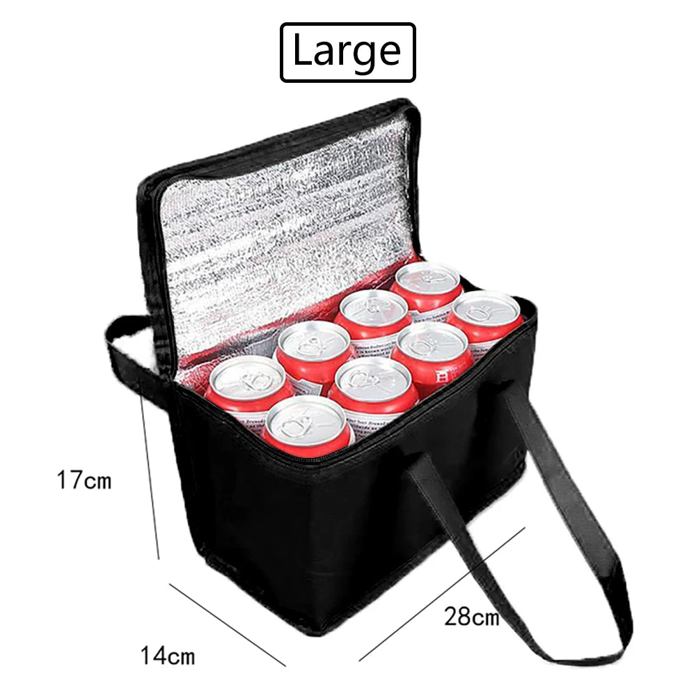 Insulated Cooler Bag - Portable Thermal Food & Drink Carrier for Picnics, Lunch & Beer Delivery