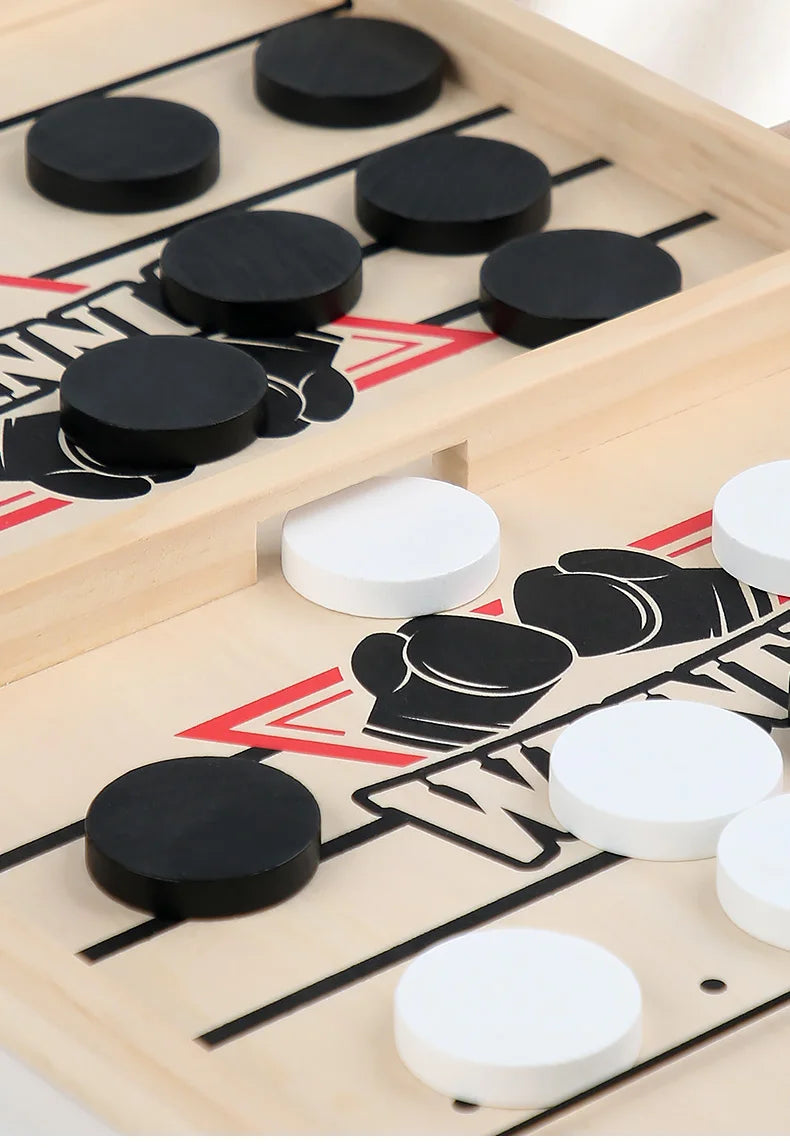 Fast-Paced Table Hockey Desktop Battle Game - Interactive Parent-Child Chess Board Puzzle Sling Toy for Children Party Winner