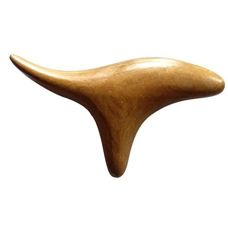 Triangular Wooden Body Massager - Neck & Blood Circulation Therapy Tool with Fragrant Trigeminal Wood for Reflexology & SPA