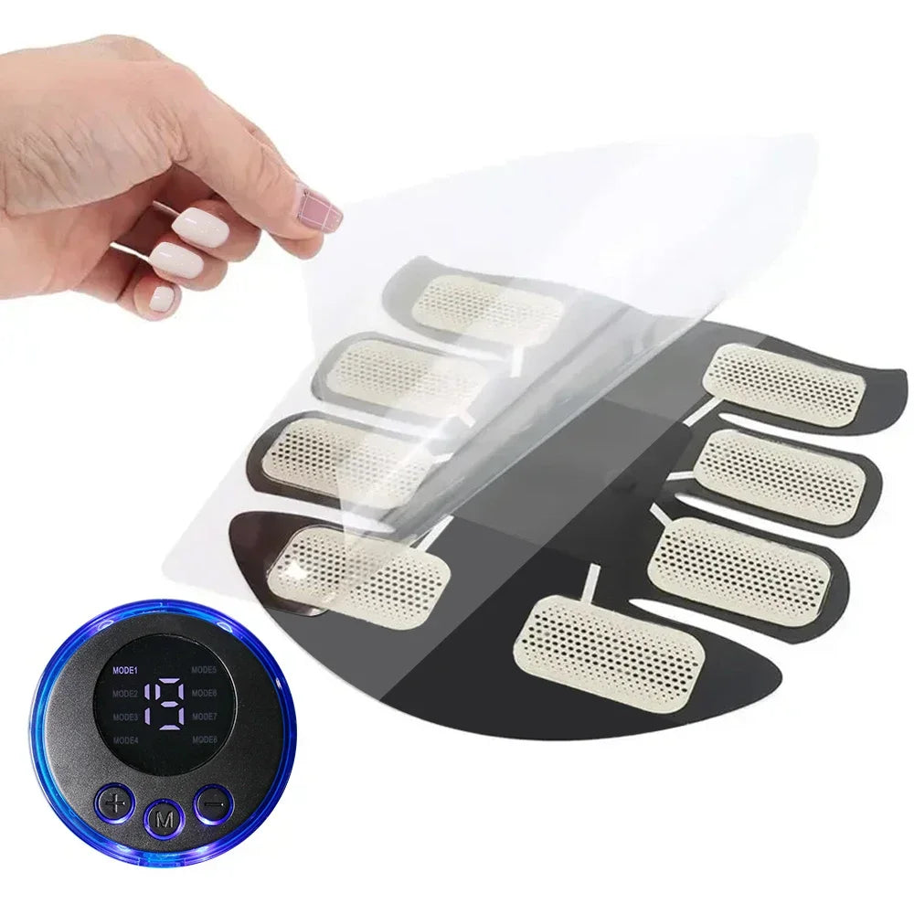 8 Modes EMS Wireless Muscle Stimulator - Professional Fitness Trainer for ABS Abdominal Electric Weight Loss Body Slimming - USB Charging