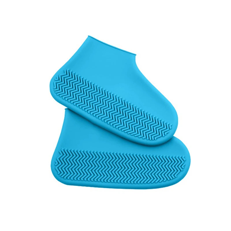 Waterproof Silicone Shoe Covers - 2 Pack Non-Slip High Elastic Wear-Resistant Unisex Rain Boot Covers for Outdoor Rainy Days Reusable