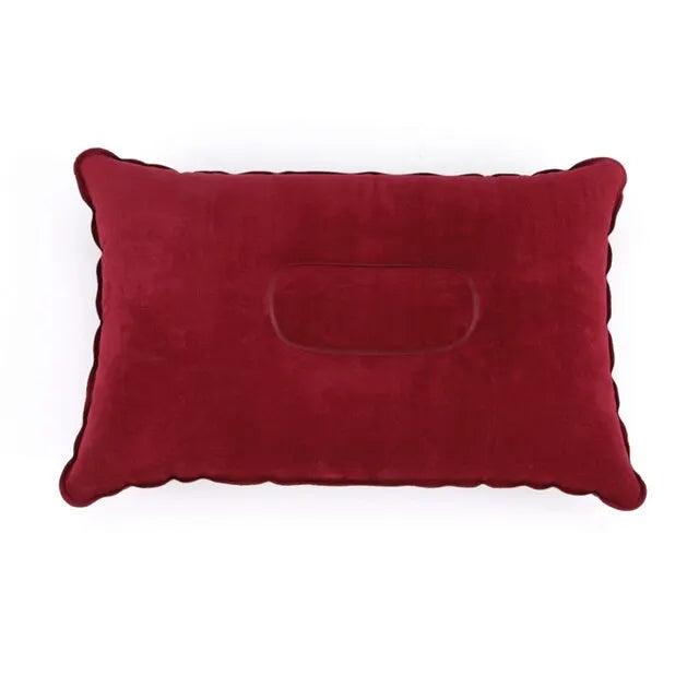 Portable Fold Inflatable Air Pillow - Outdoor Travel Sleeping Camping PVC Neck Stretcher Backrest Plane Comfortable Pillow
