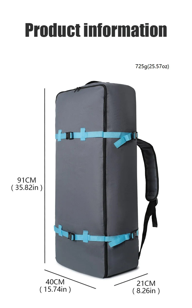 Multi-Purpose Outdoor Adventure Kit - Large Capacity Mountaineering Backpack with Shoulder Strap, Tent Accessories, Cosmetics Organizer, Inflatable Surfboard, SUP Paddle Board Bag