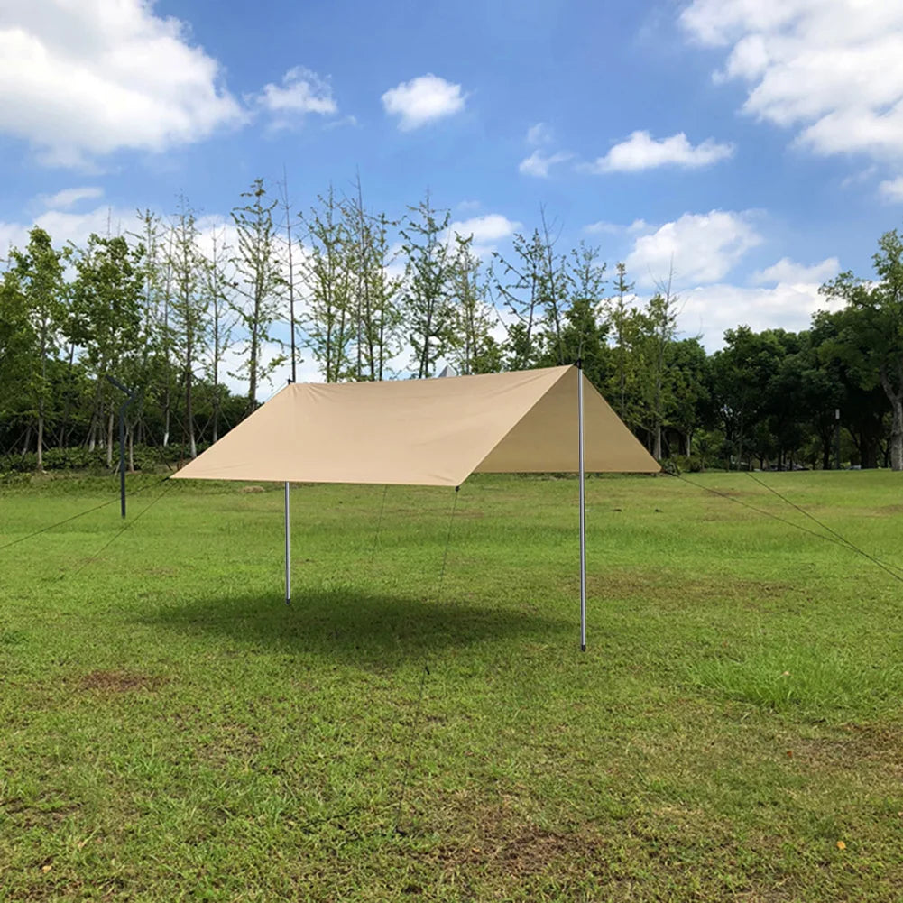 Universal Telescopic Tent Poles - Set of 2 Adjustable Aluminum Camping Awning Poles for Canopy Headroom