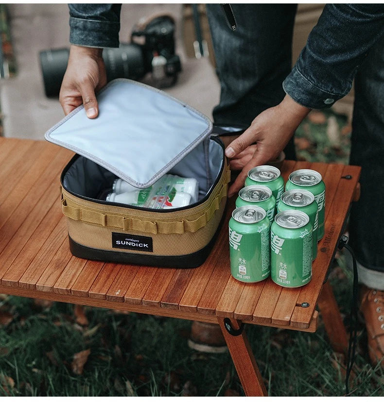 Premium 900D Waterproof Thermal Picnic Cooler Bag - Large Camping Travel Organizer for BBQ & Outdoor Family Activities