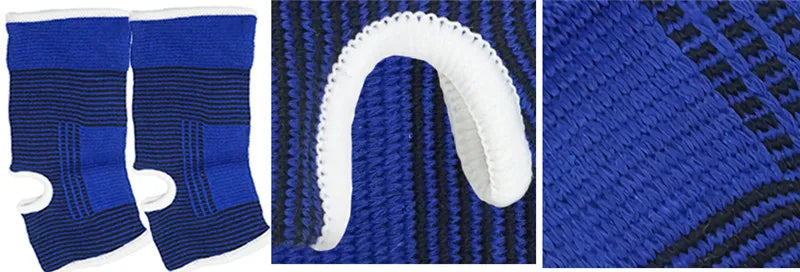 Elastic Ankle Brace Support - Super Soft Protection Guard for Gym Running Sports Fitness (1 Pair)