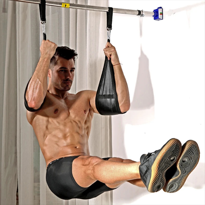 Heavy Duty AB Sling Straps - Rip-Resistant Suspension Trainer Pair for Pull-Up Bar Hanging Leg Raises - Home & Gym Fitness Equipment