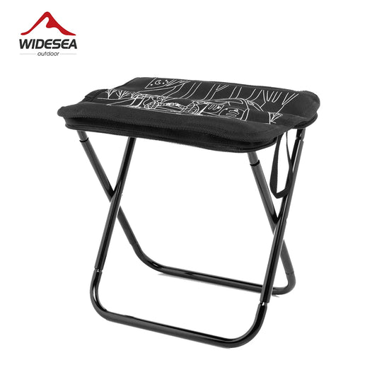 Portable Foldable Camping Chair - Lightweight Stainless Steel Outdoor Stool with Zipper Storage for Hiking, Fishing & Travel
