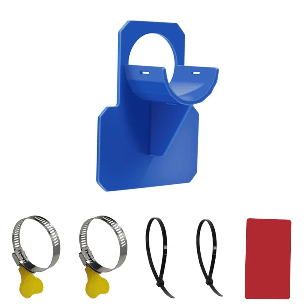 Swimming Pool Hose Support Bracket Set (1-2 Pieces) - Universal Pipe Holder for Intex Above Ground Pools with Tie Clamp Mount - Compatible with 30-38mm Hose Outlets