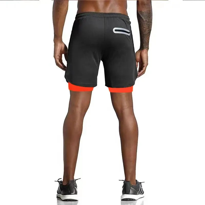 Men's 2-in-1 Compression Athletic Shorts - Double Layer Summer Fitness Training Shorts for Gym & Sports