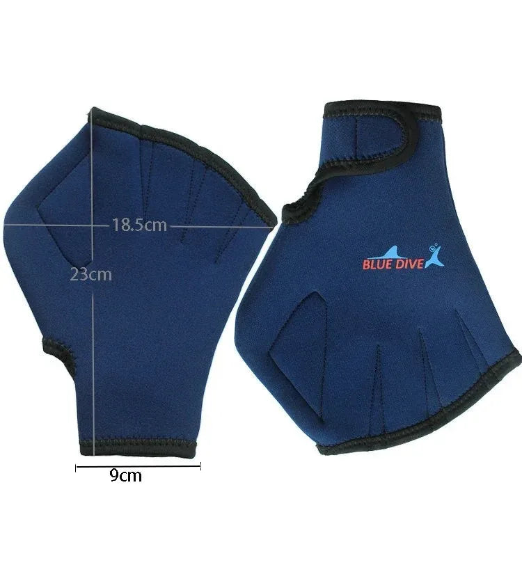 Swimming Training Webbed Gloves - Water Resistance Paddles for Aquatic Diving and Fitness