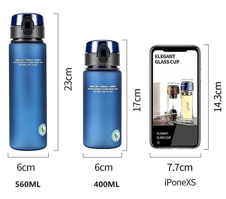 Premium BPA-Free Leak-Proof Sports Water Bottle - High Quality Portable Hiking Drink Bottle (400ml/560ml)