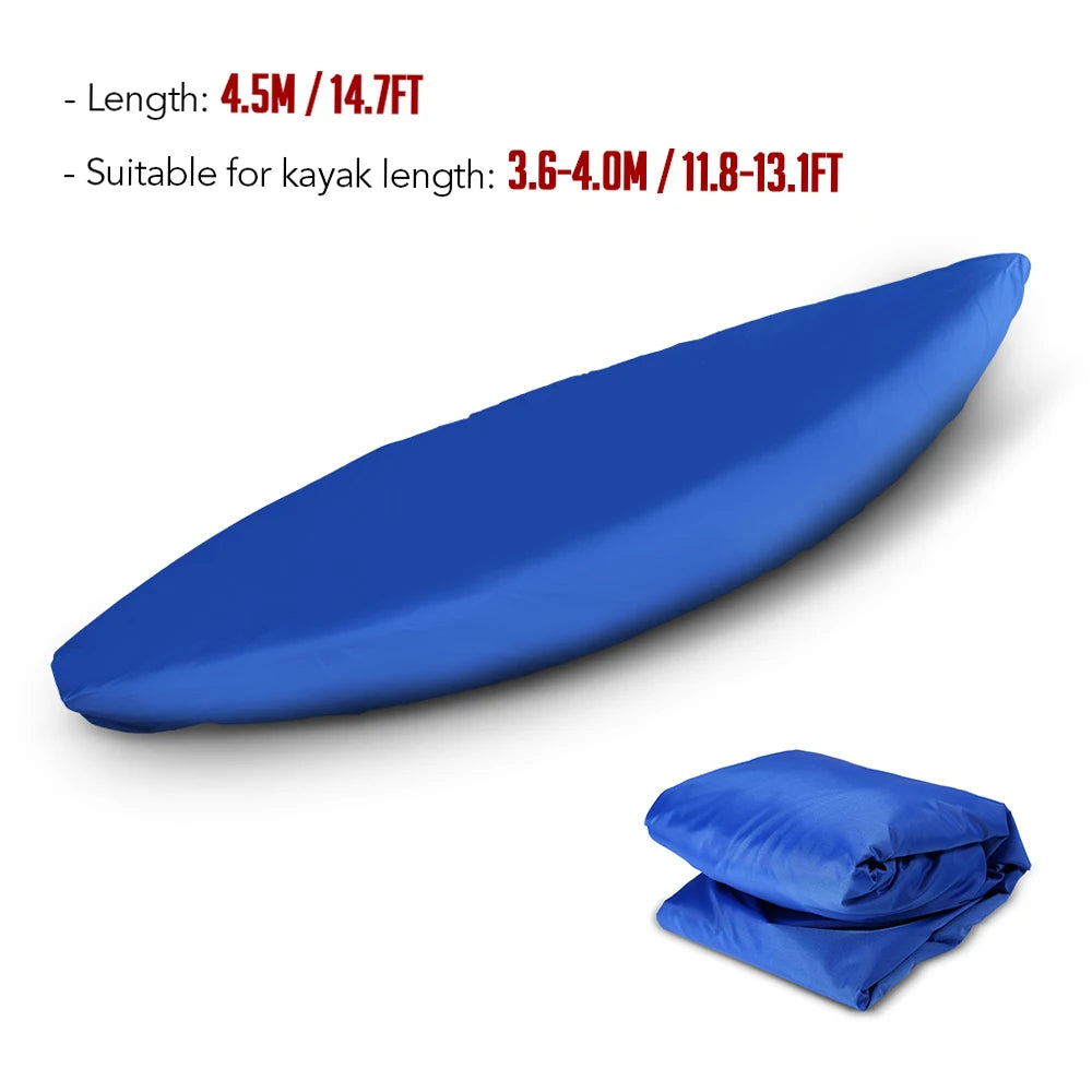 Universal Waterproof Kayak Cover - Professional Grade UV Resistant Canoe Boat Storage Shield with Dust Protection