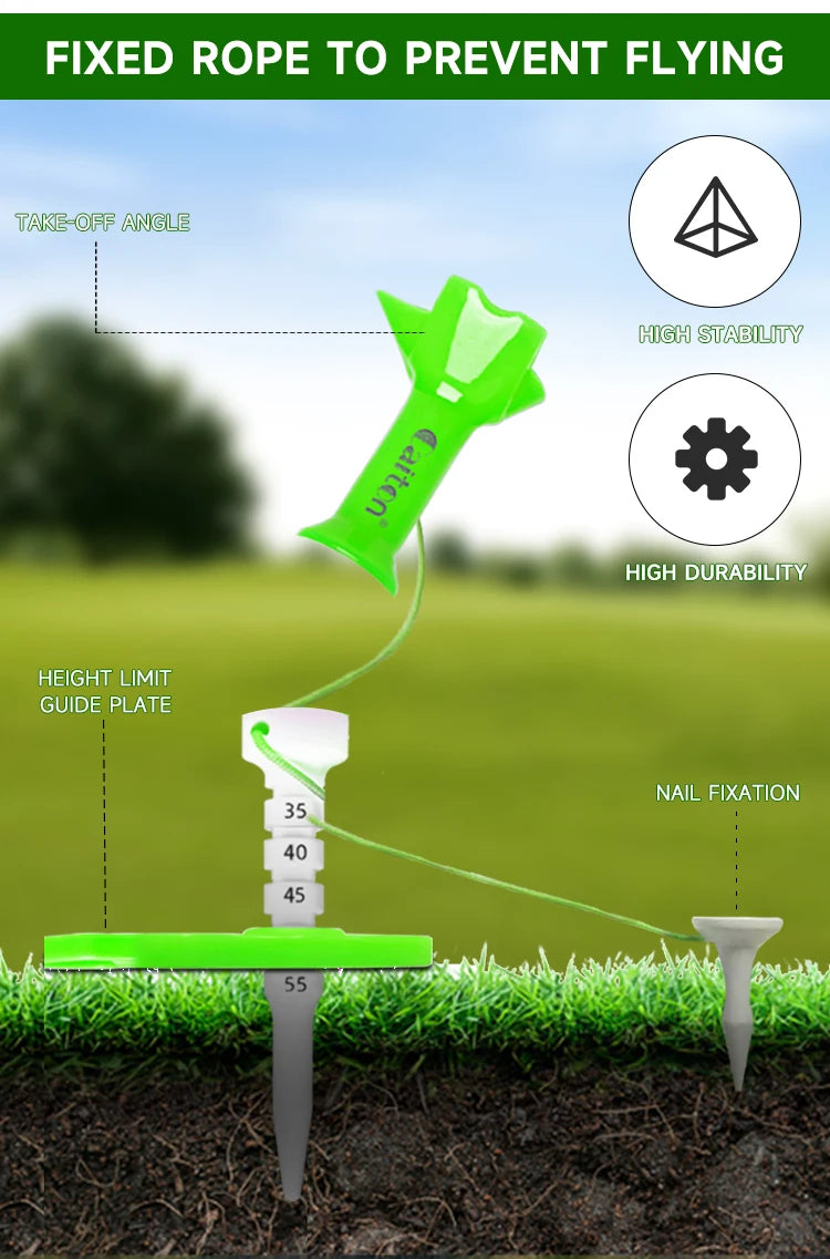 Magnetic Golf Tee Set - Adjustable Height Mother-Child Design | 1-4 Pieces Available | Multifunctional Guide Tees in 4 Color Options