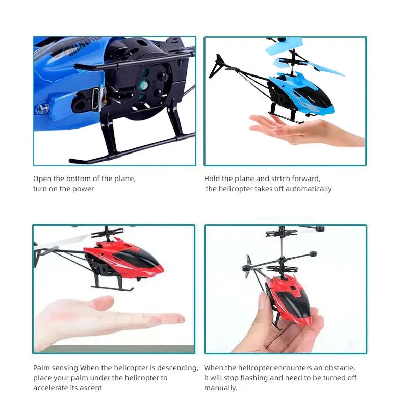 Rechargeable Mini RC Drone - Remote Controlled, Safe, Fall-Resistant, RC Helicopters - Drone for Children