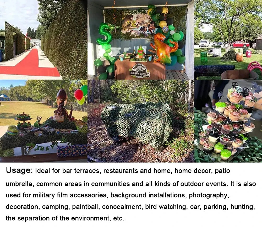 Camouflage Netting Outdoor Camping Sunshade Mesh Camo Net for Hunting Shooting Car Covers Military Party Sun Shelter