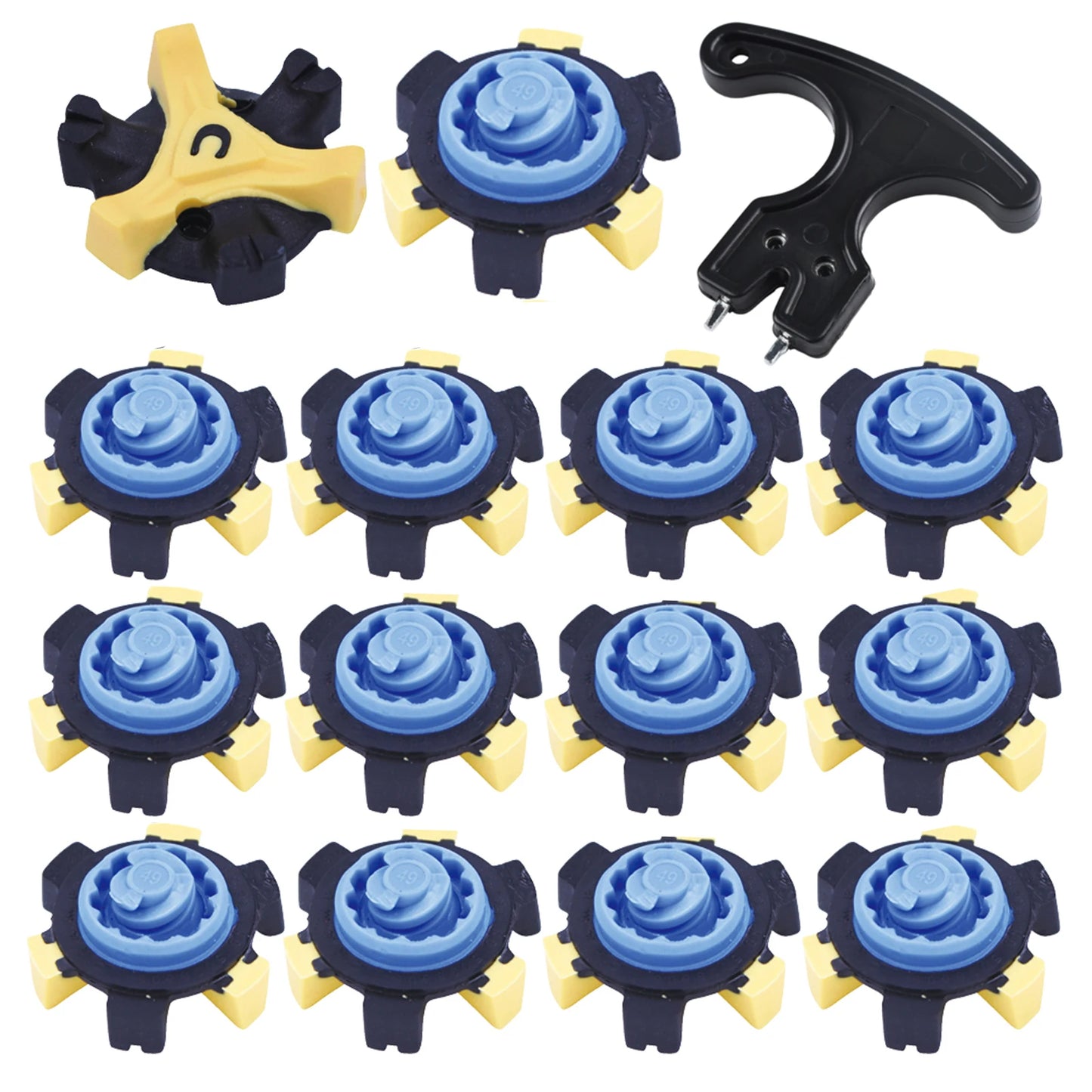 Golf Shoe Studs Set - 14 Piece Quick-Twist Design with Installation Wrenches - Premium Durable Accessories for Men & Women Golfers