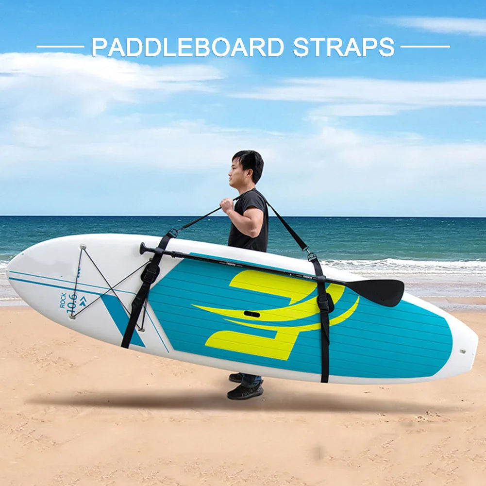 Adjustable Surfboard Shoulder Carry Strap - Stand Up Paddle Board Carrier Sling with Deck Bag