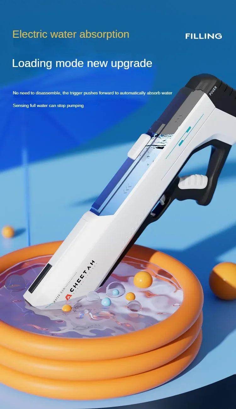 Electric High Pressure Water Gun - Kids Summer Pool Toy for Outdoor Water Fight Games