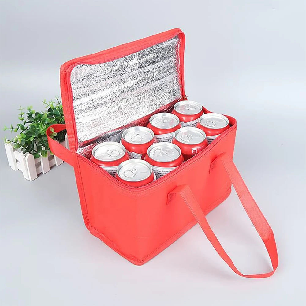 Insulated Cooler Bag - Portable Thermal Food & Drink Carrier for Picnics, Lunch & Beer Delivery