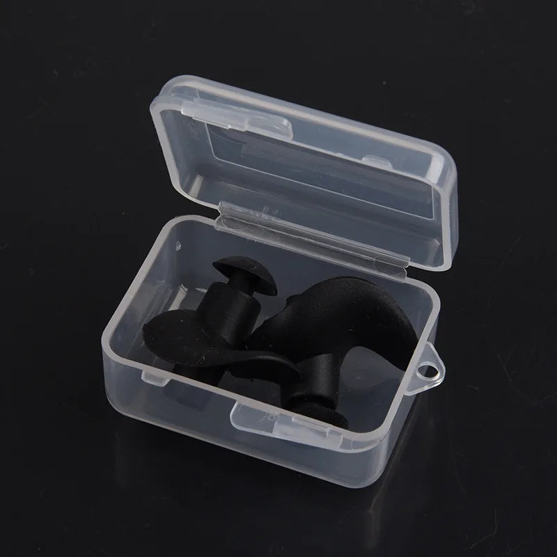 Premium Waterproof Silicone Earplugs - Soft & Durable Swimming Ear Protection with Delicate Texture (1 Pair)