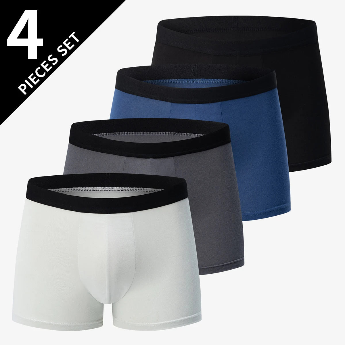 Men's Printed Fashion Boxer Briefs - 4/5 Pack European & American Sizes, Plus Size Comfortable Underwear & Swim Trunks