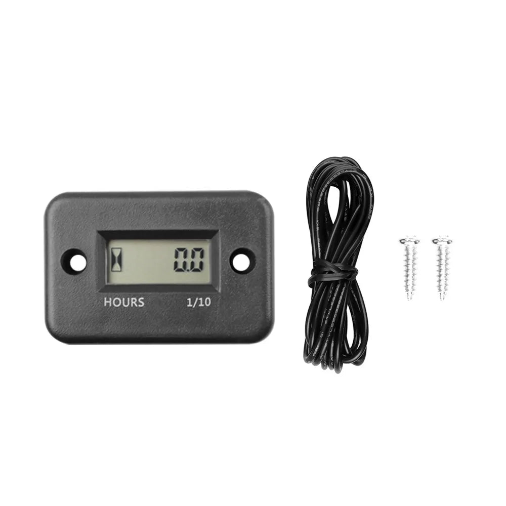 IP68 Waterproof Engine Hour Meter - Universal Inductive Timer for Motorcycle, ATV, Boat & Gasoline Engines