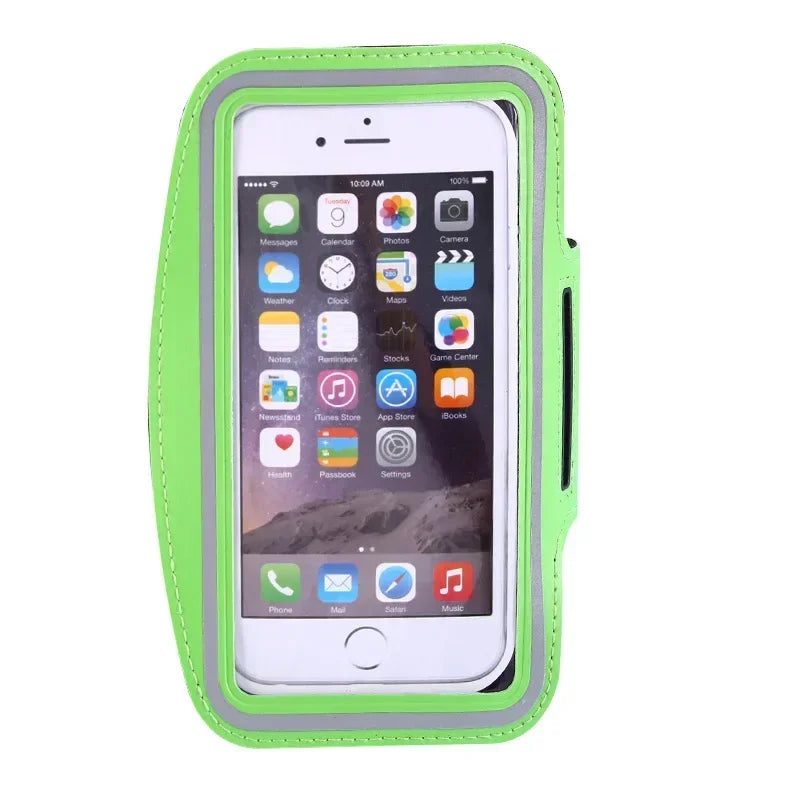 5.5 Inch Sports Phone Armband - Universal Smartphone Holder for Running and Gym (Compatible with Samsung and iPhone)