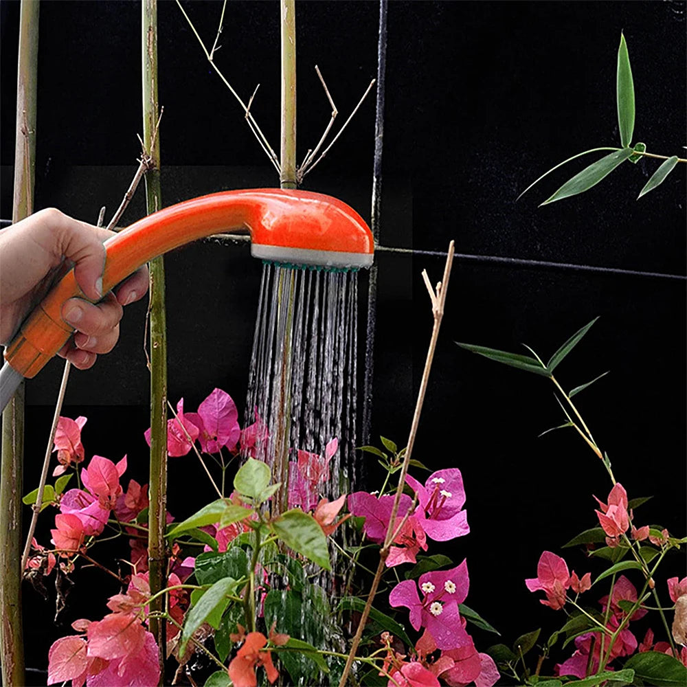 Rechargeable Portable Camping Shower Pump - Outdoor Shower Head for Hiking, Traveling & Camping Equipment