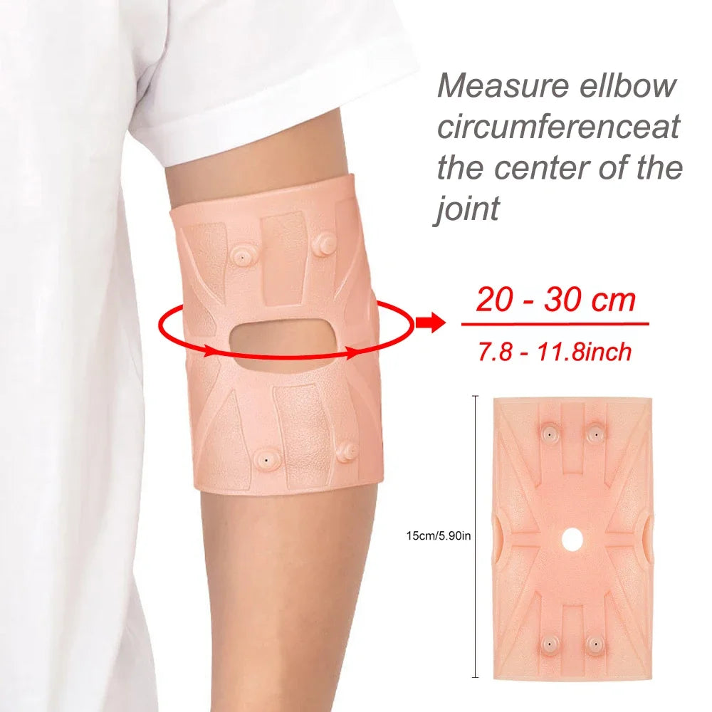 Silicone Gel Magnetotherapy Elbow Compression Support Sleeve - Joint Pain Relief for Tendonitis, Golf & Tennis Elbow (1 Piece)
