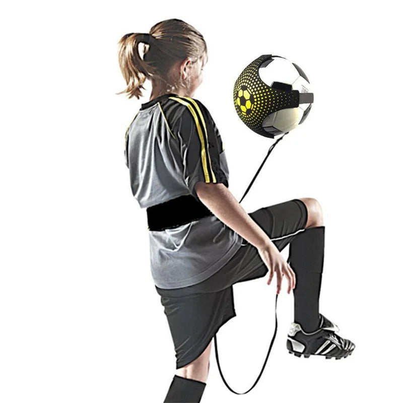 Football Training Ball with Elastic Straps - Outdoor Sports Exercise Equipment for Personal Skills Practice and Physical Training