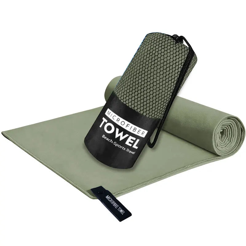 Ultralight Microfiber Sports Towel - Quick Dry Portable Beach Towel with Pocket for Swimming, Pool, Gym, Fitness & Yoga