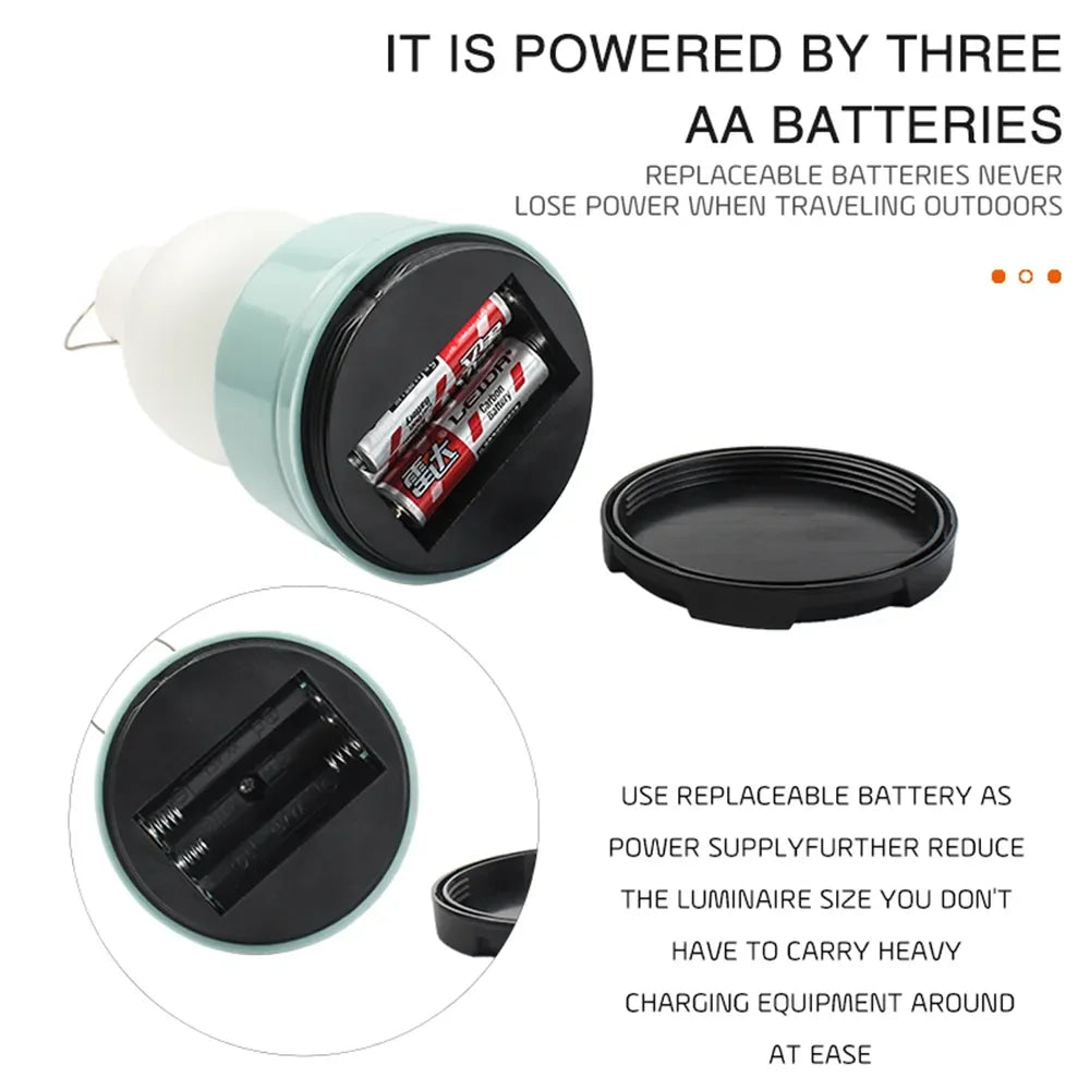 Waterproof Outdoor Tent Lamp - 2 Mode Portable Camping Light for Hiking, Climbing & Yard Use