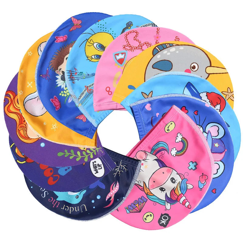 Professional Cartoon Swimming Cap for Kids