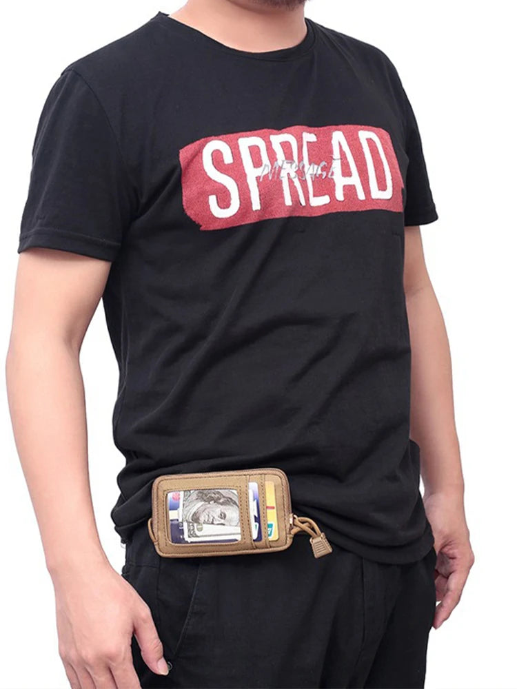 Tactical Waterproof EDC Pouch - Multi-Purpose Waist Bag with Card Slots, Zippers & Travel Kit Features