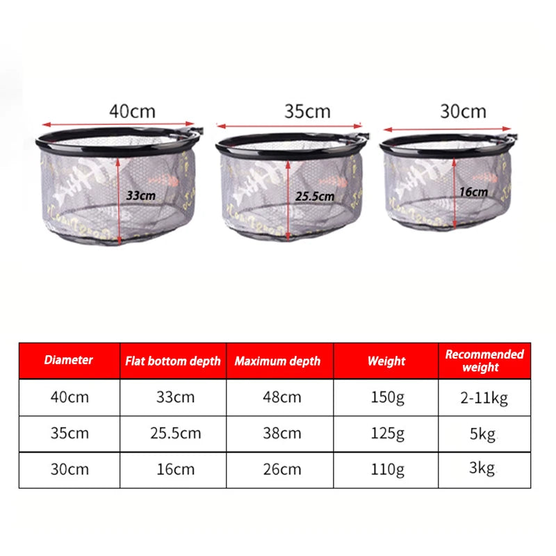 Ultra Light Carbon Titanium Alloy Fishing Net - Anti-Hook Deep Net Head with Solid Construction