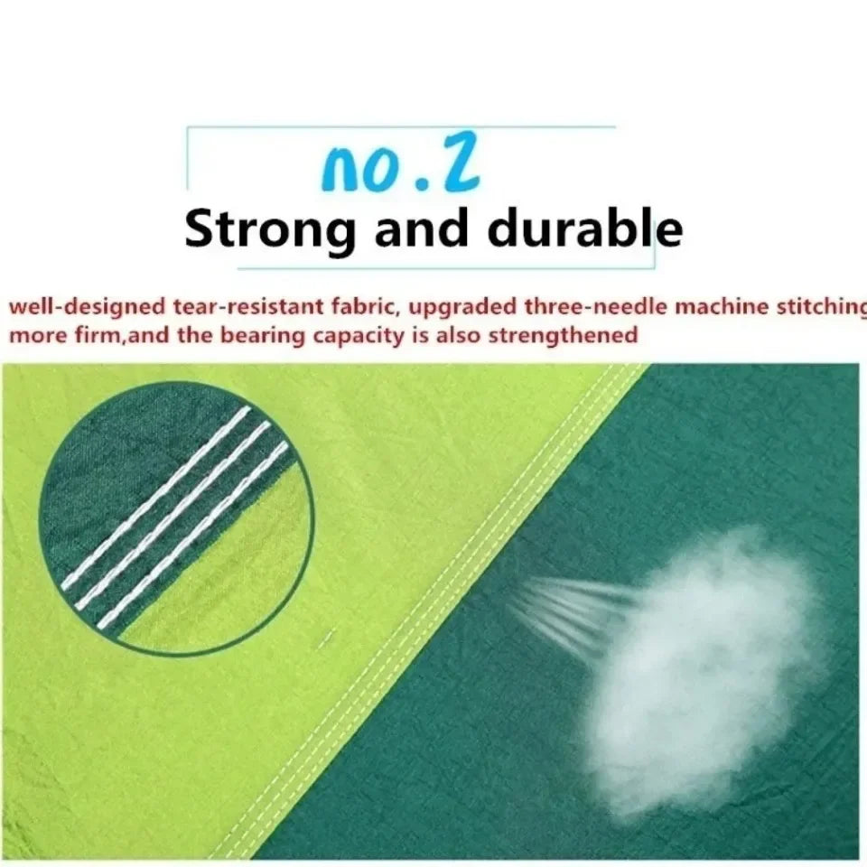 Lightweight Parachute Fabric Camping Hammock with Mosquito Net - High Strength Hanging Bed 250x120cm