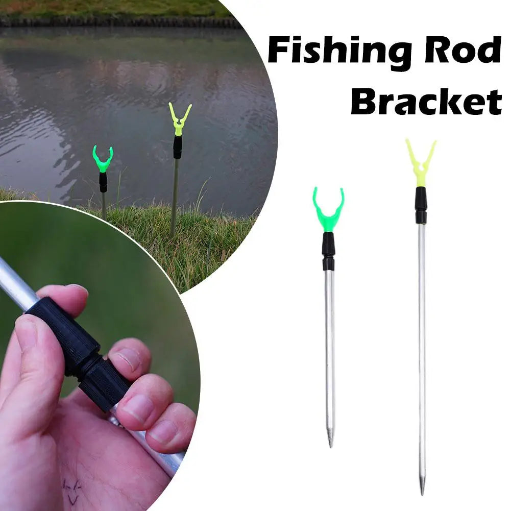 Telescopic Fishing Rod Holder - Adjustable 50-80cm Extending Bankstick Stand with Rod Rest Bracket for Fishing Accessories