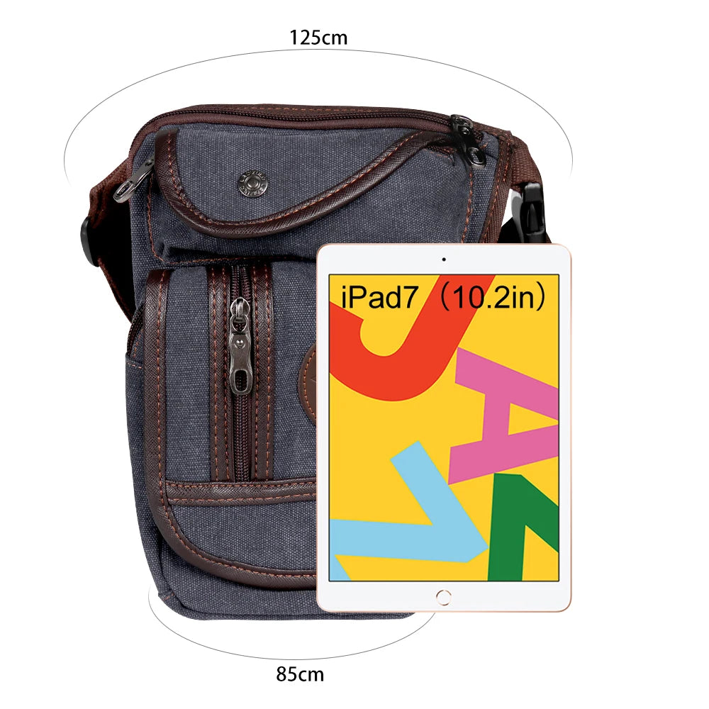 Large Capacity Canvas Nylon Drop Leg Waist Bag for Horse Riding - Portable Outdoor Equestrian Equipment