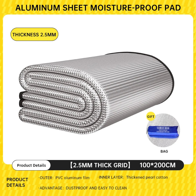 Waterproof Camping Mat - Double-Sided Aluminum Film Beach Blanket for Outdoor Picnic, Tent Floor & Portable Moisture-Proof Pad