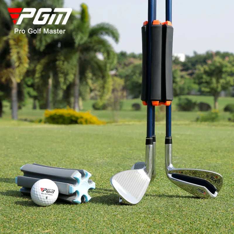 Golf Club Organizer Rack - Portable Standing Storage with Retainer Clips for Outdoor Sports (Model ZP035)